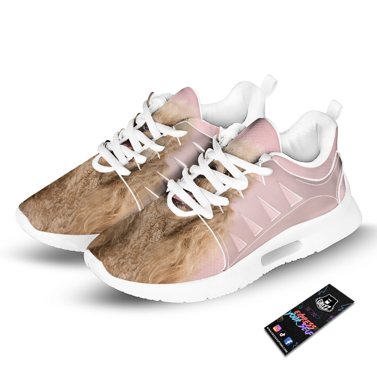 Poodle Princess Print Tennis Shoes-grizzshop