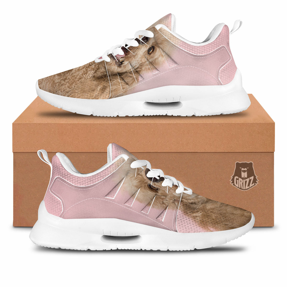 Poodle Princess Print Tennis Shoes-grizzshop