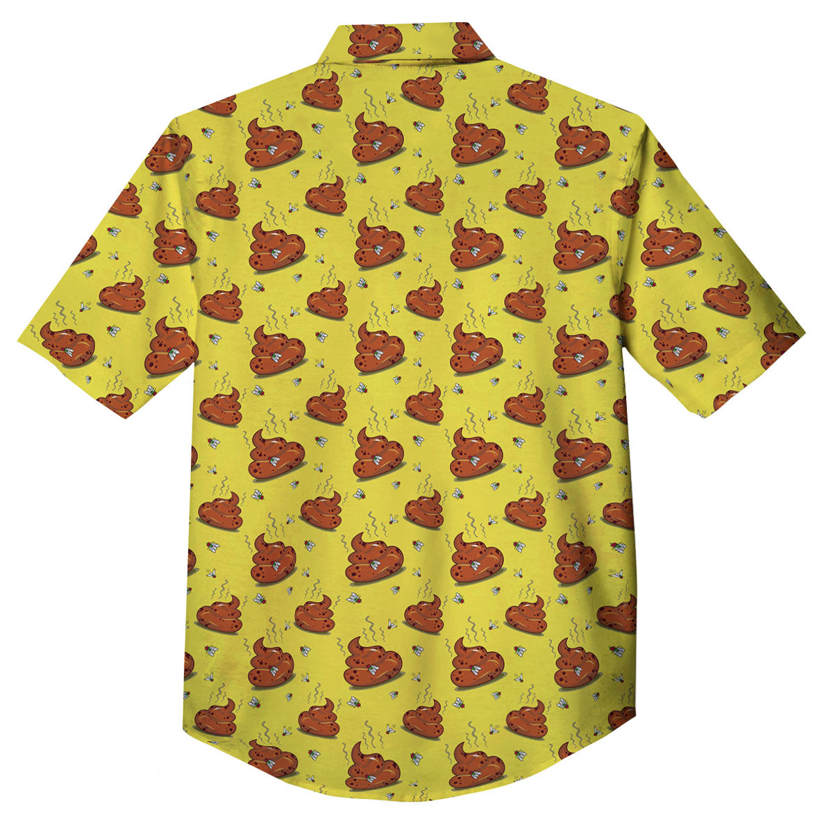 Poop Brown Print Pattern Button Up Shirt-grizzshop