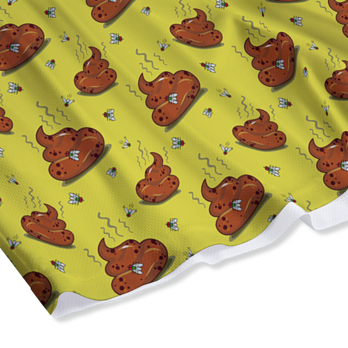 Poop Brown Print Pattern Mesh Shorts-grizzshop