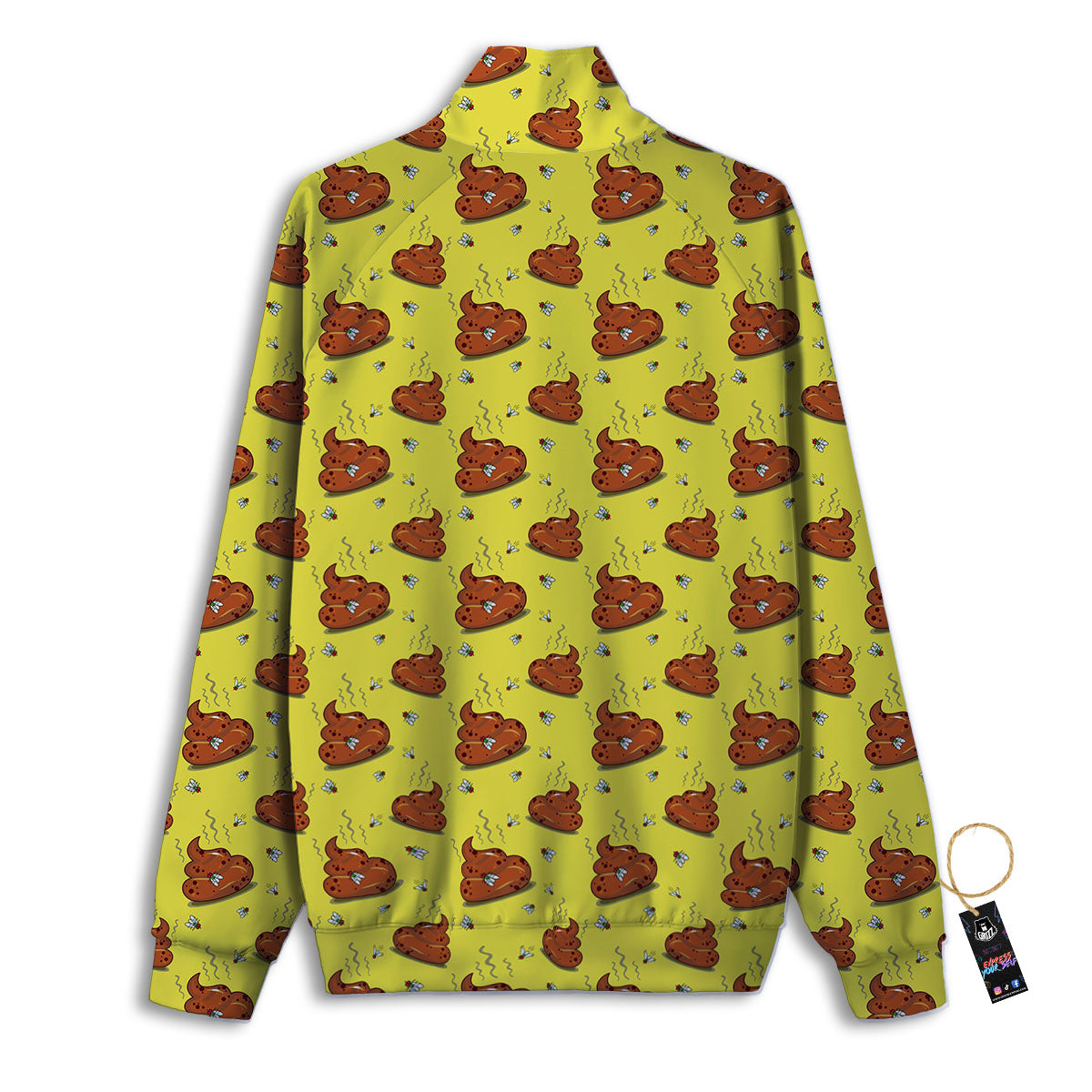 Poop Brown Print Pattern Track Jacket-grizzshop