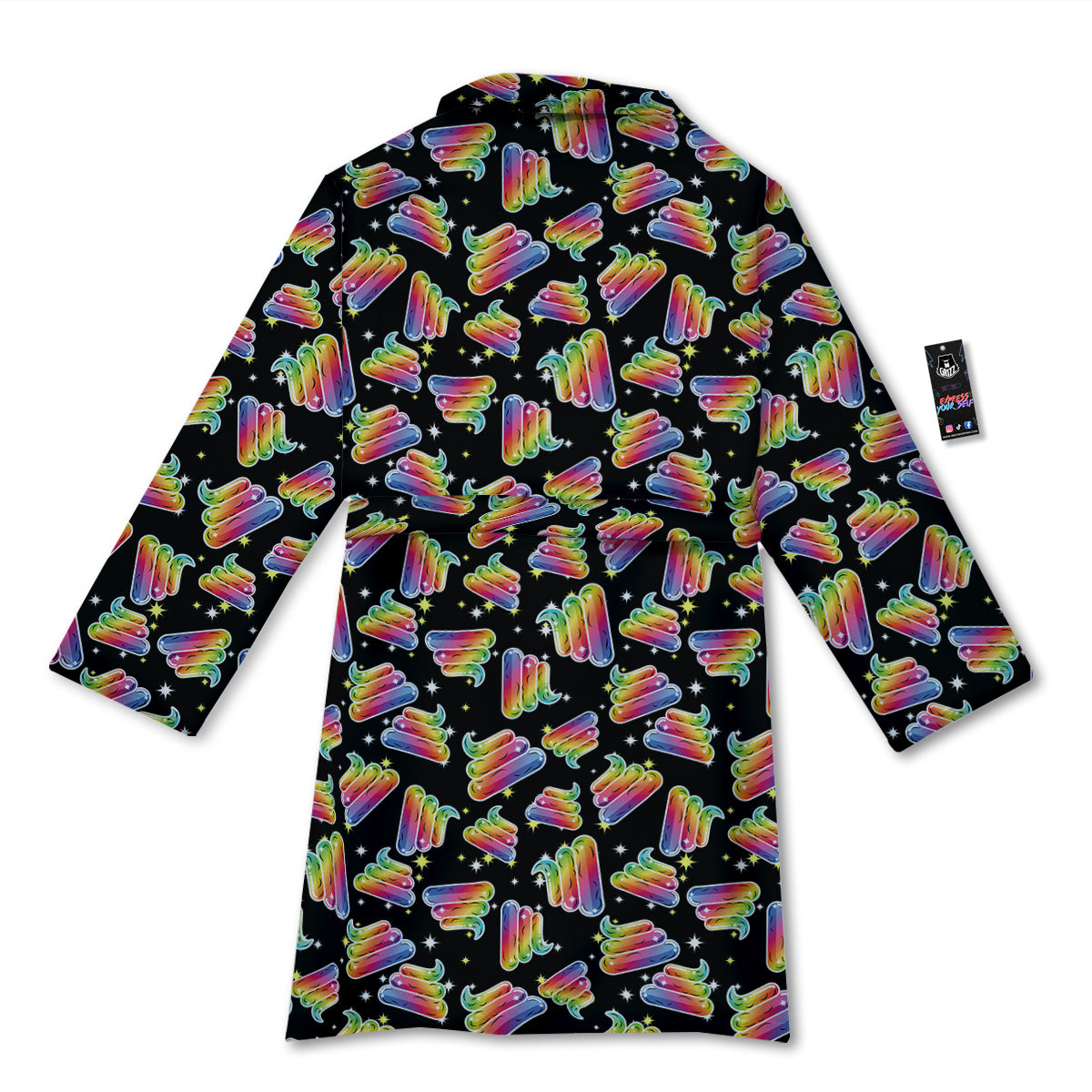Poop Rainbow Cute Print Pattern Bathrobe-grizzshop