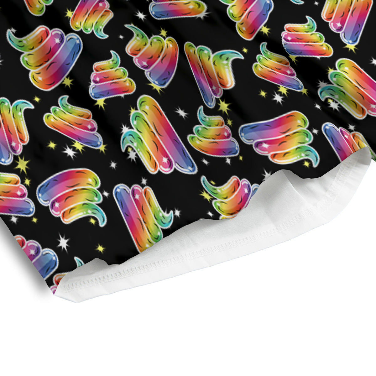 Poop Rainbow Cute Print Pattern Men's Athletic Shorts