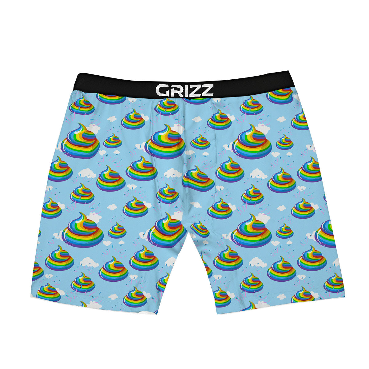 Poop Rainbow Print Pattern Boxer Briefs-grizzshop