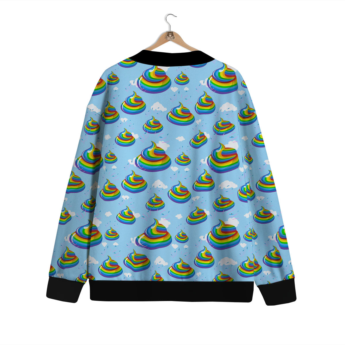 Poop Rainbow Print Pattern Cardigan-grizzshop