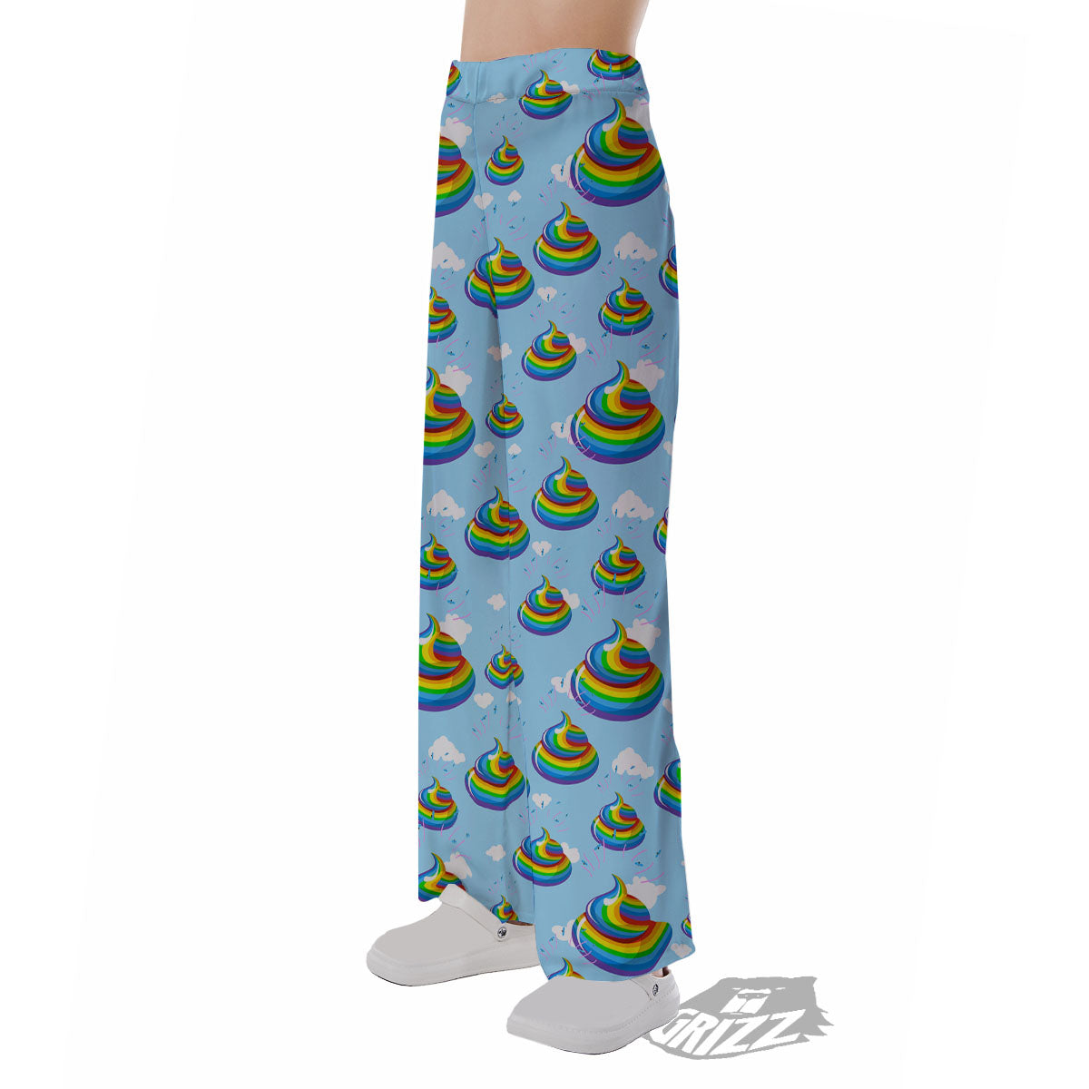 Poop Rainbow Print Pattern Pajama Pants-grizzshop