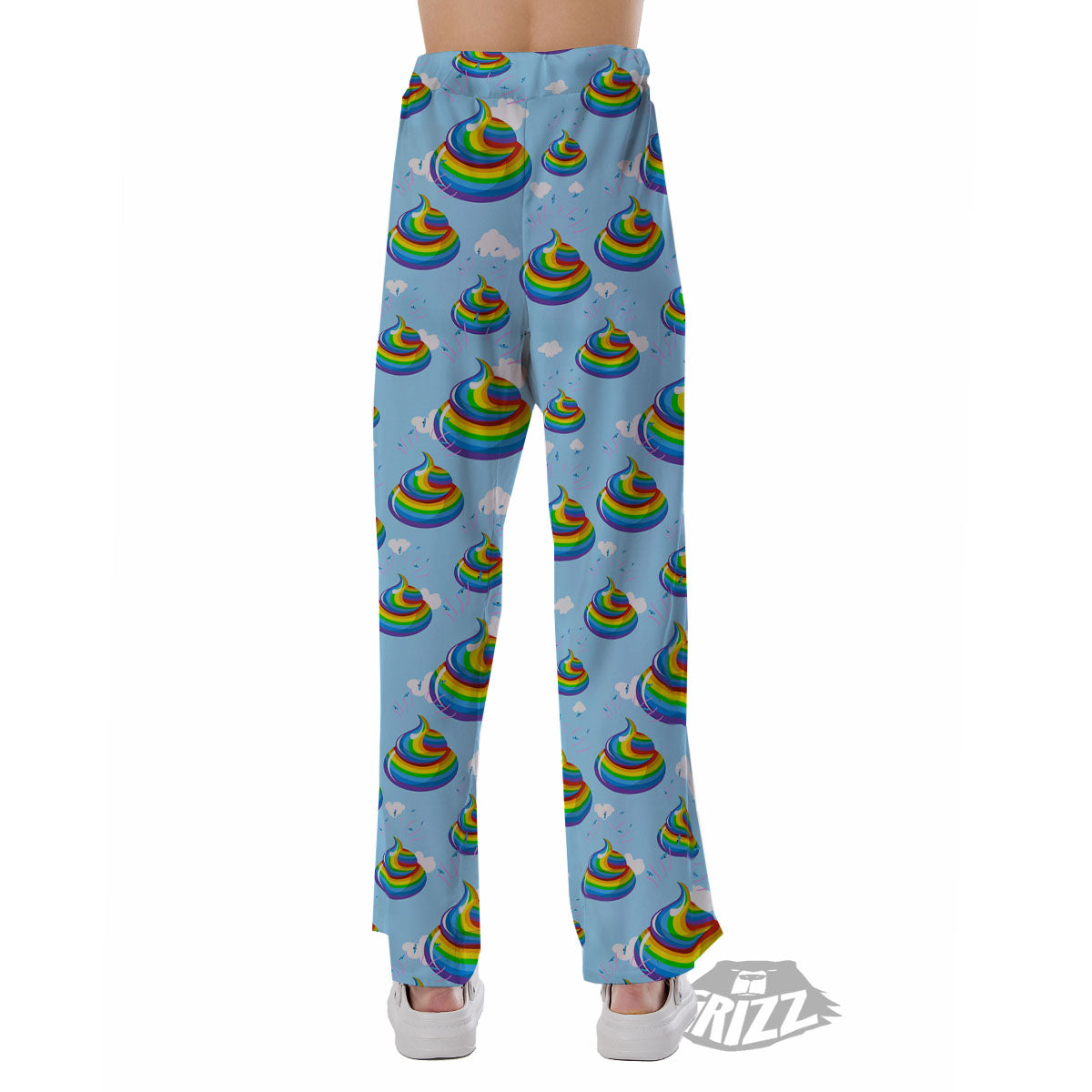Poop Rainbow Print Pattern Pajama Pants-grizzshop