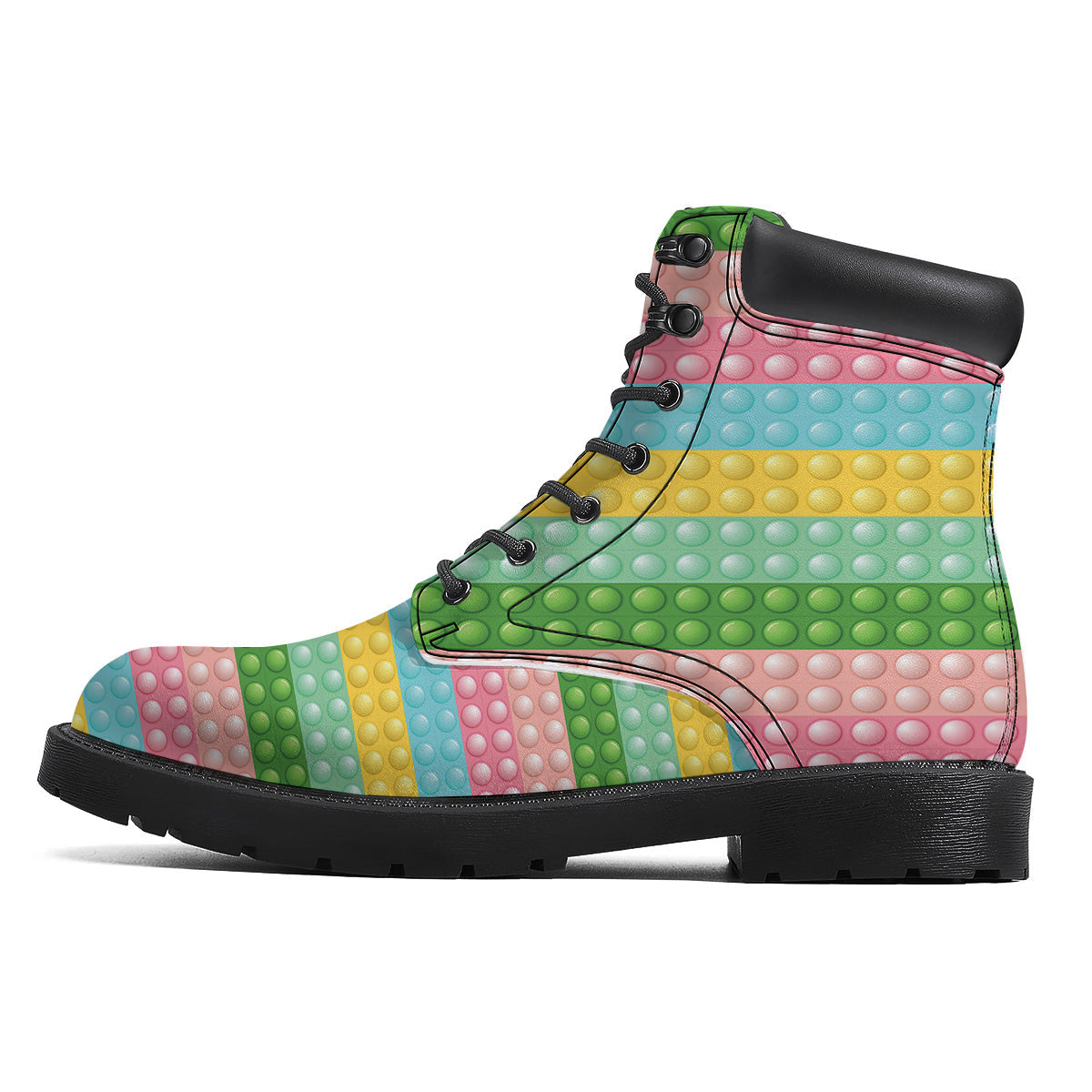 Pop It Pastel Color Print Pattern Boots-grizzshop
