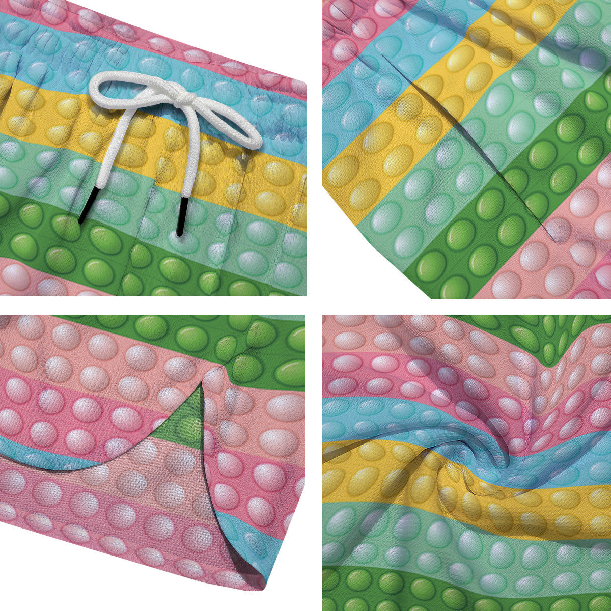 Pop It Pastel Color Print Pattern Men's Running Shorts-grizzshop