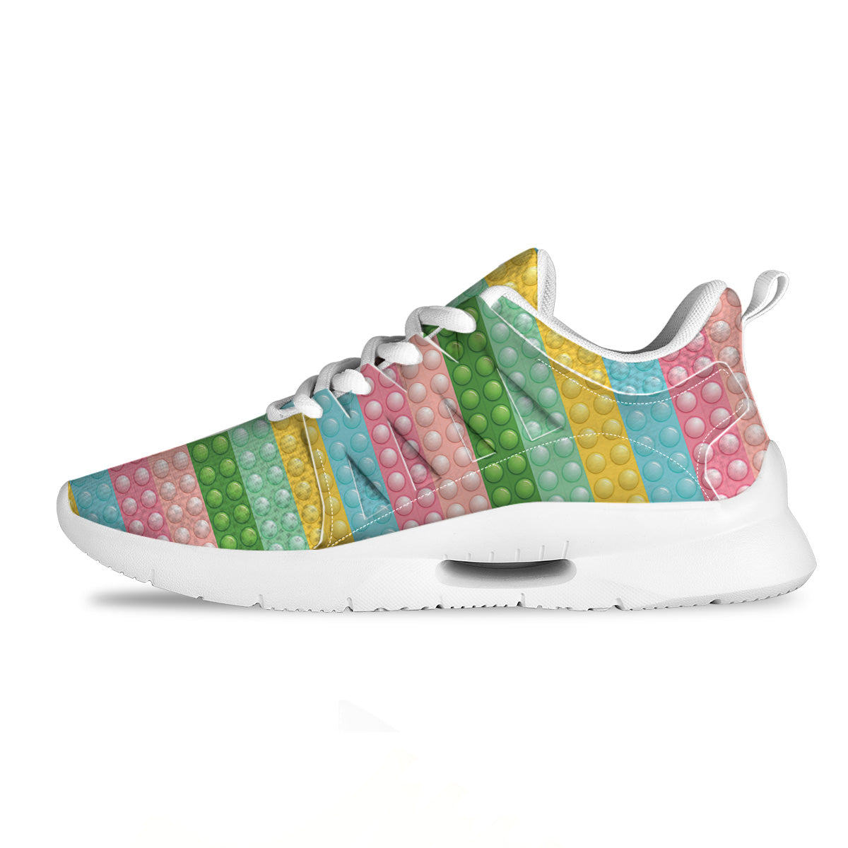 Pop It Pastel Color Print Pattern Tennis Shoes-grizzshop