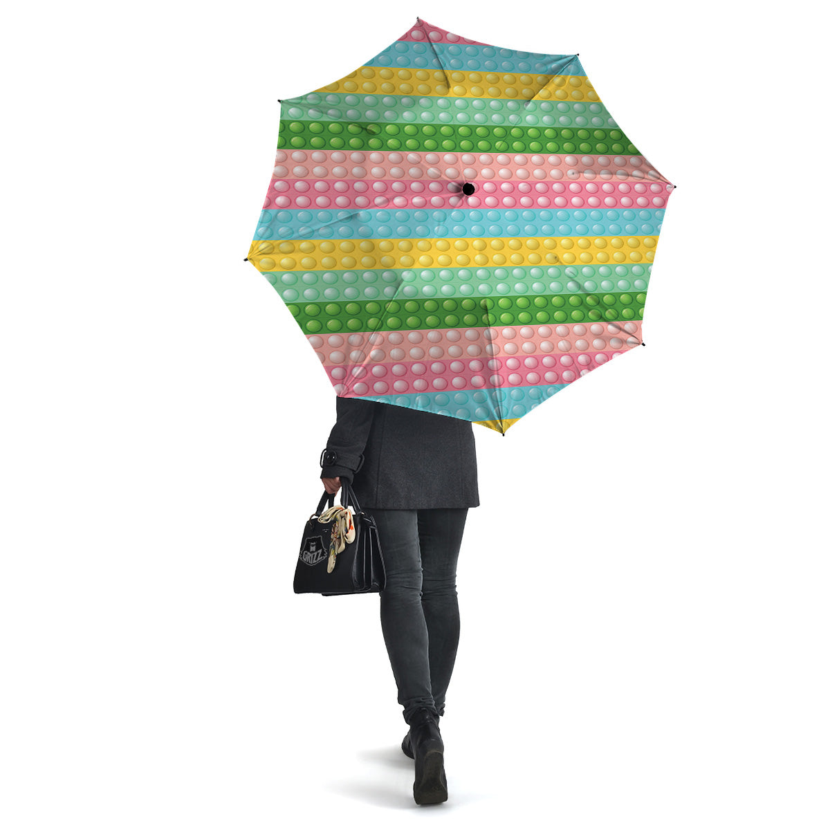 Pop It Pastel Color Print Pattern Umbrella-grizzshop