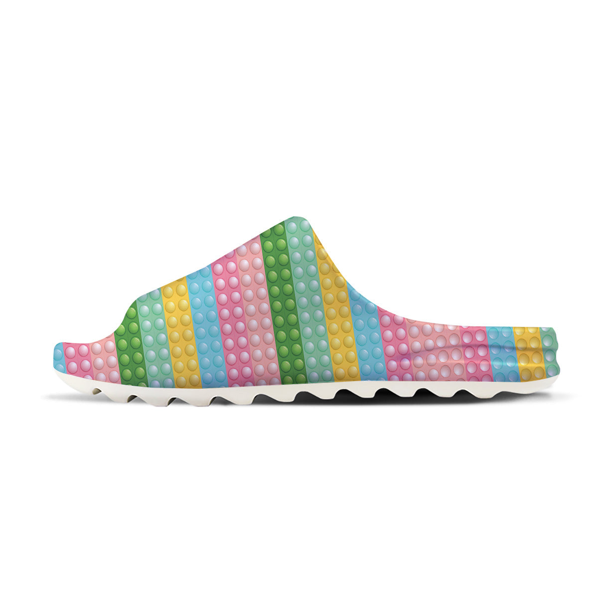Pop It Pastel Color Print Pattern Sandals-grizzshop