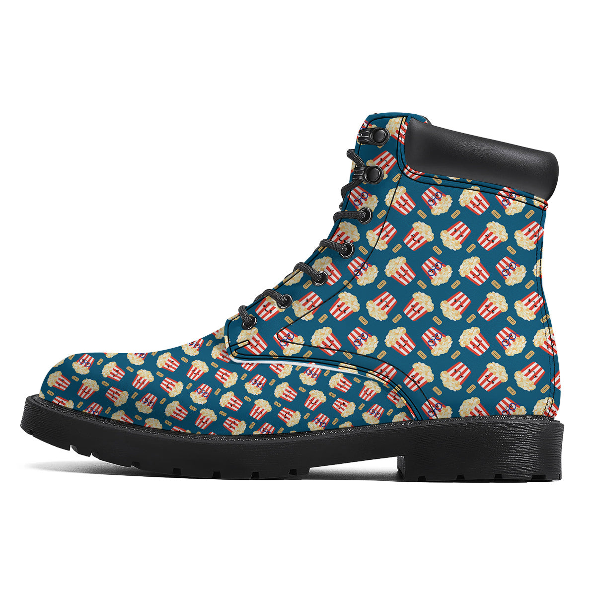 Popcorn Box Cute Print Pattern Boots-grizzshop
