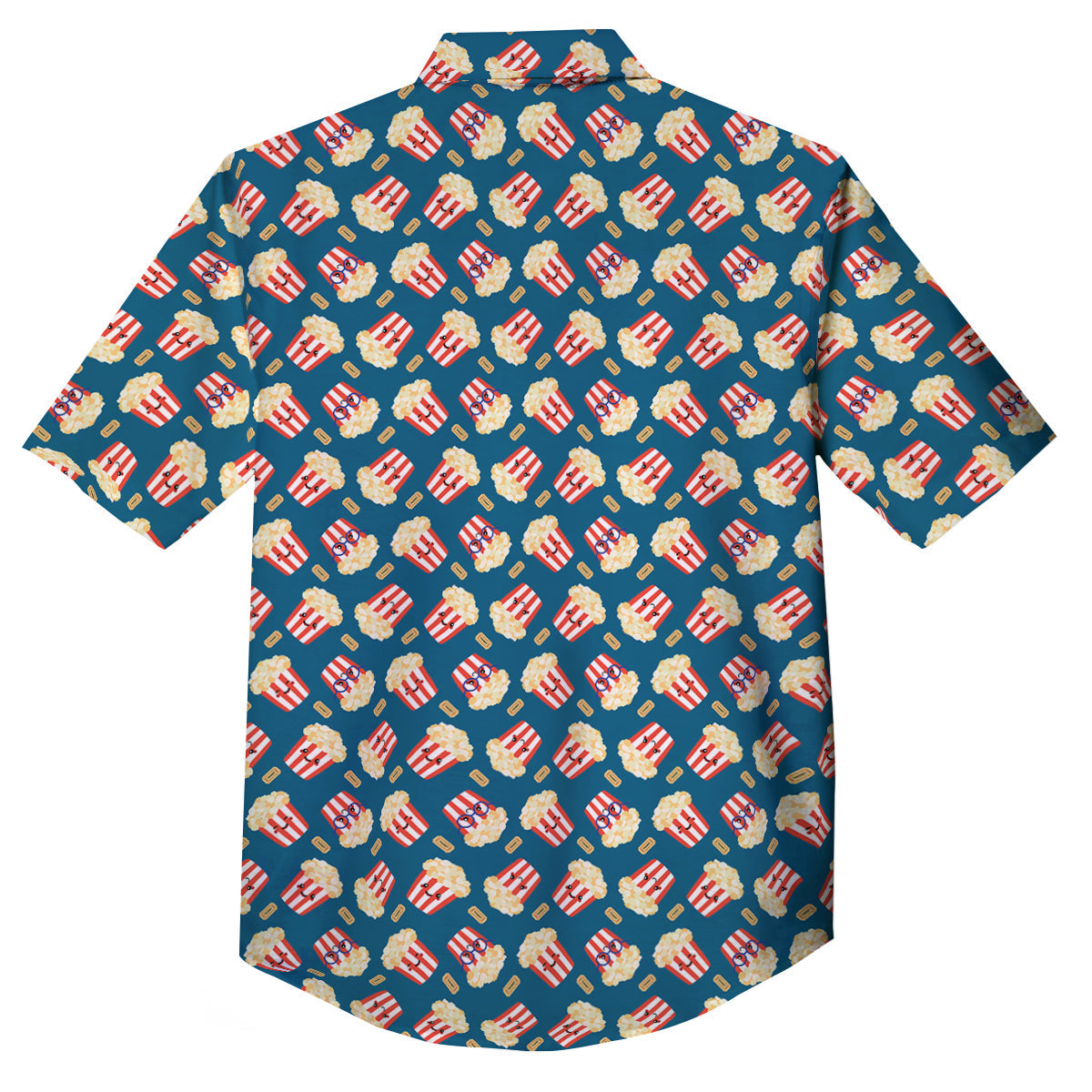 Popcorn Box Cute Print Pattern Button Up Shirt-grizzshop