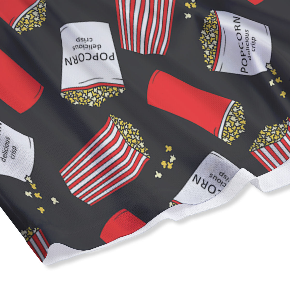 Popcorn Box Print Pattern Mesh Shorts-grizzshop