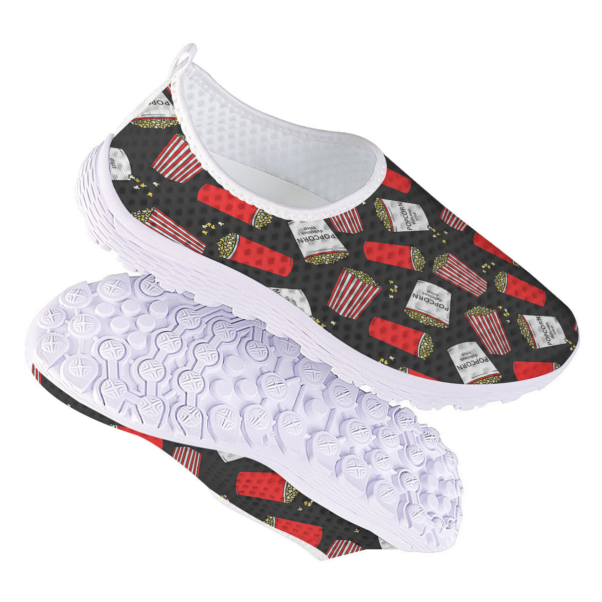 Popcorn Box Print Pattern Nurse Shoes-grizzshop