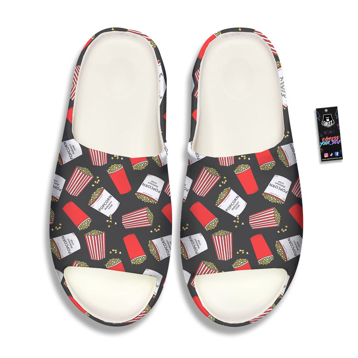 Popcorn Box Print Pattern Sandals-grizzshop