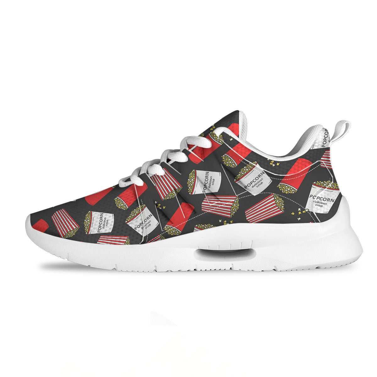 Popcorn Box Print Pattern Tennis Shoes-grizzshop