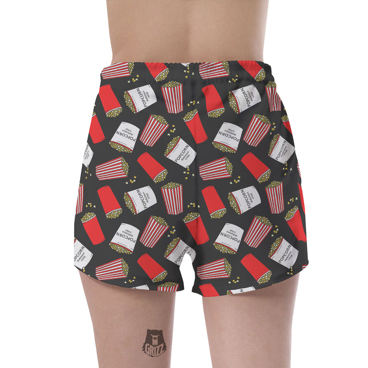 Popcorn Box Print Pattern Women's Shorts-grizzshop