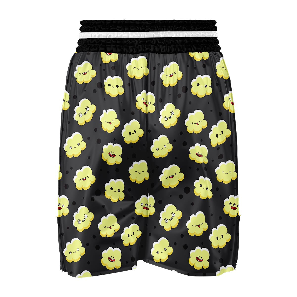 Popcorn Cartoon Pattern Print Boxing Shorts-grizzshop