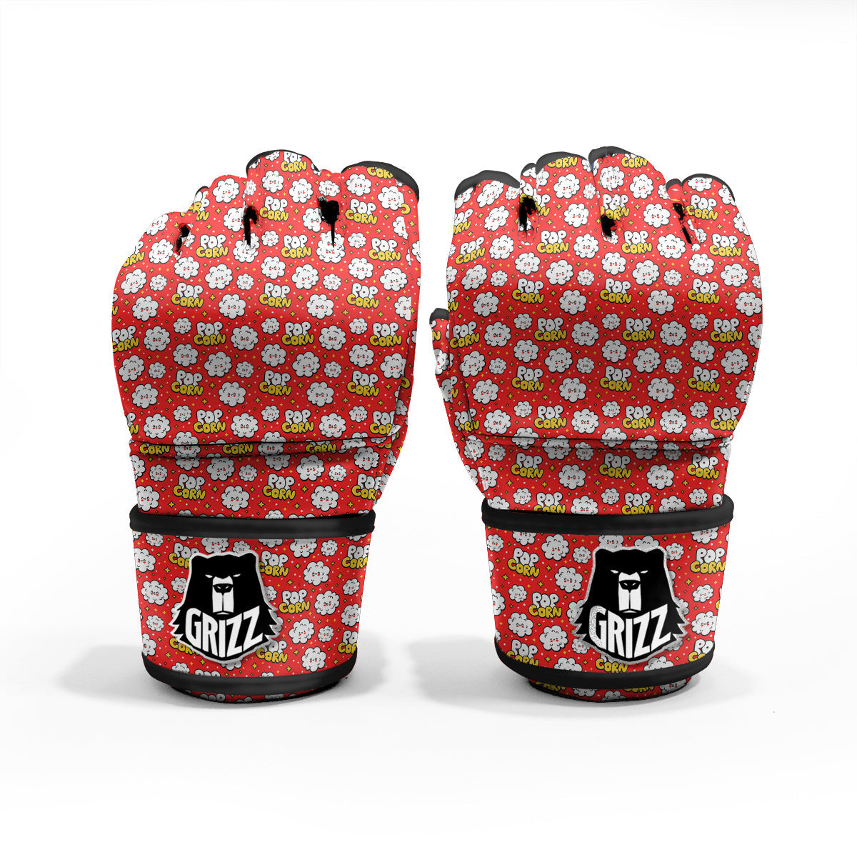 Popcorn Cute Print Pattern MMA Gloves-grizzshop