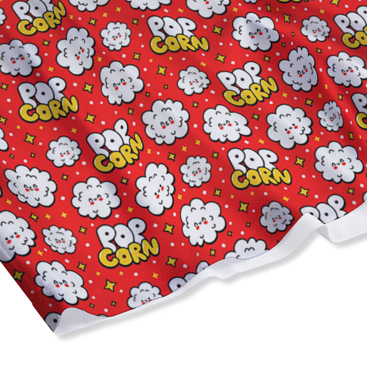 Popcorn Cute Print Pattern Mesh Shorts-grizzshop