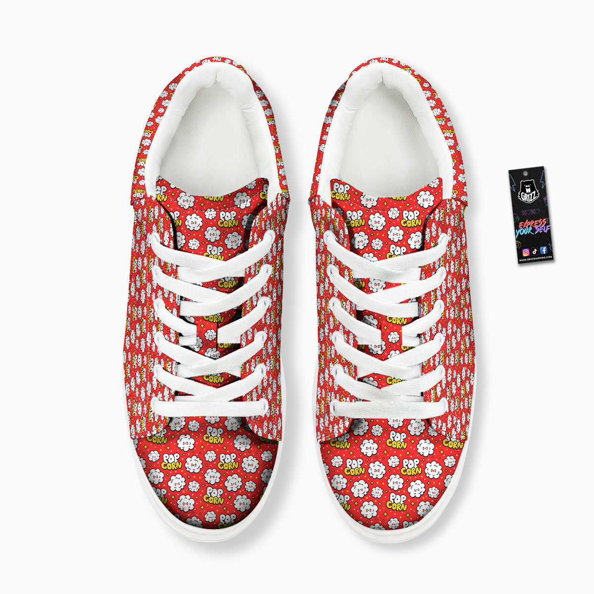 Popcorn Cute Print Pattern Platform Shoes-grizzshop