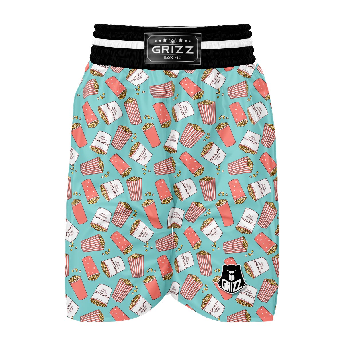 Popcorn Pastel Pattern Print Boxing Shorts-grizzshop