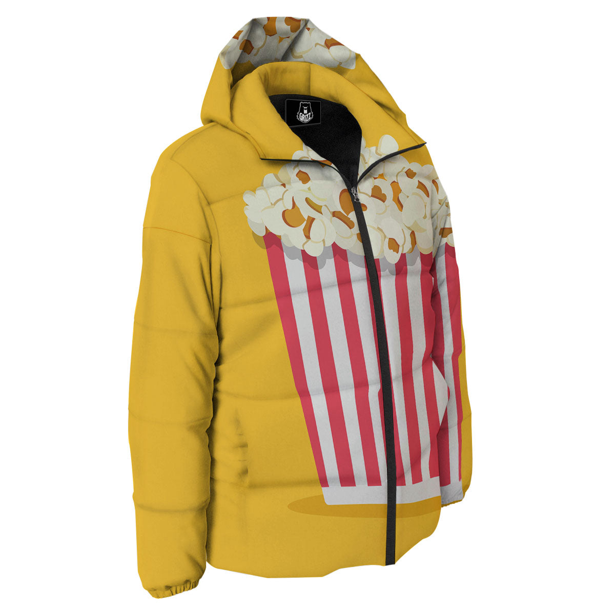 Popcorn Print Down Jacket-grizzshop