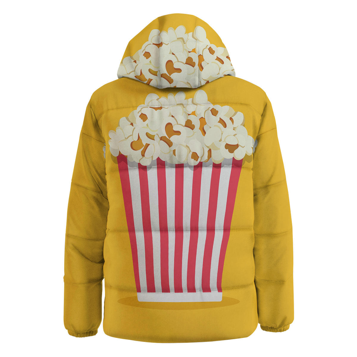Popcorn Print Down Jacket-grizzshop