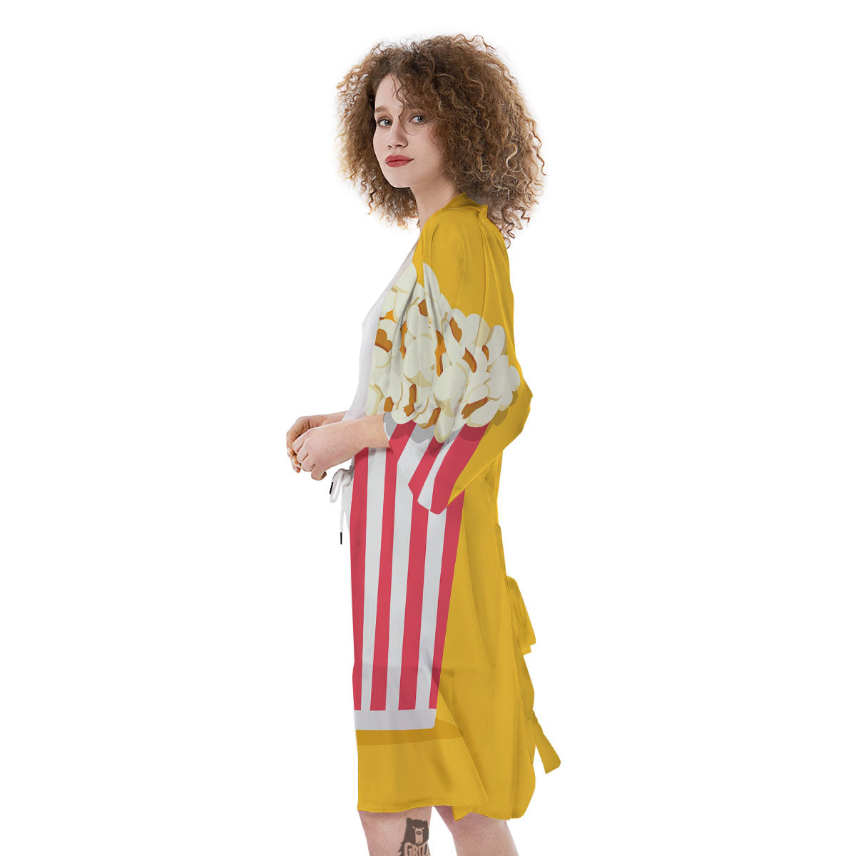 Popcorn Print Kimono-grizzshop
