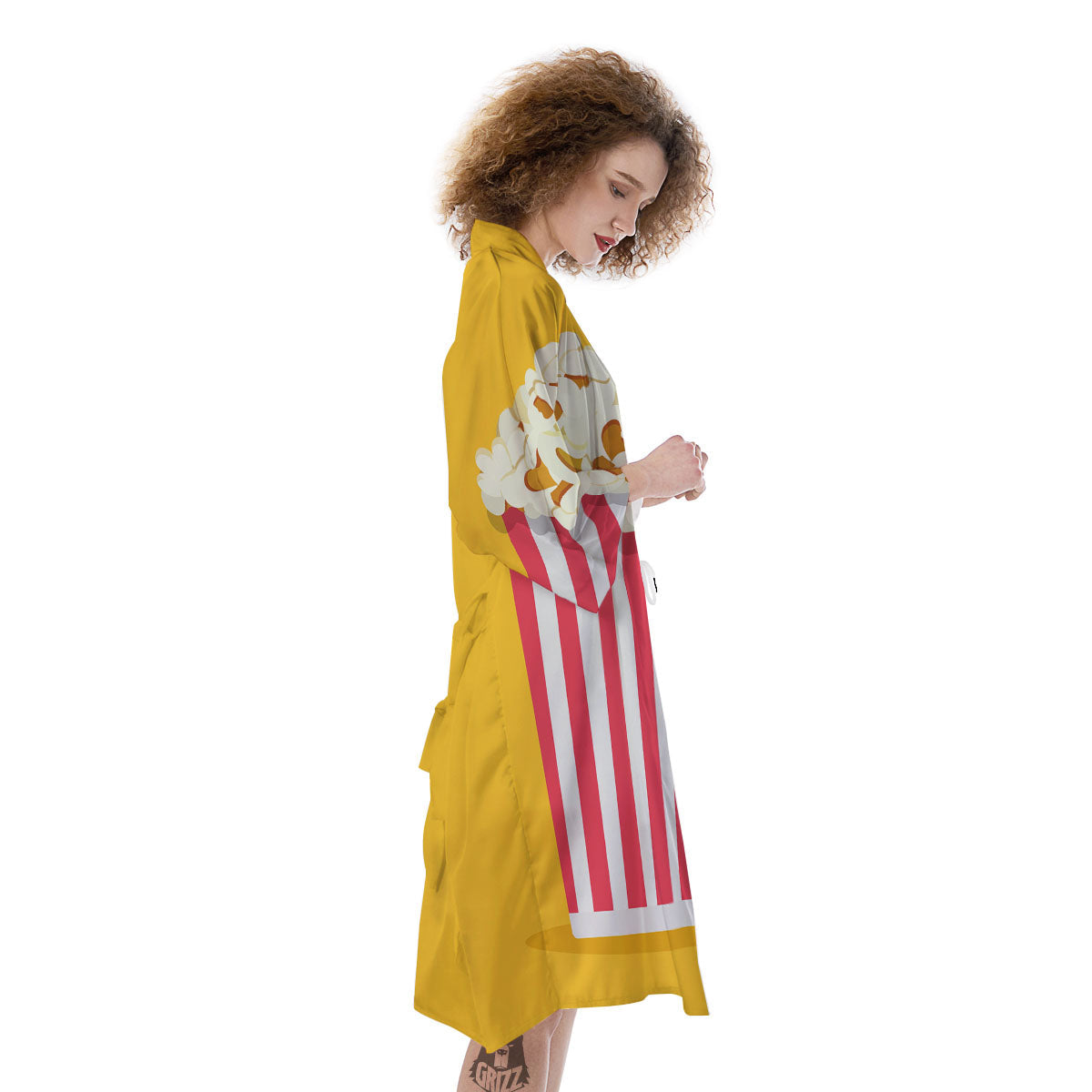 Popcorn Print Kimono-grizzshop