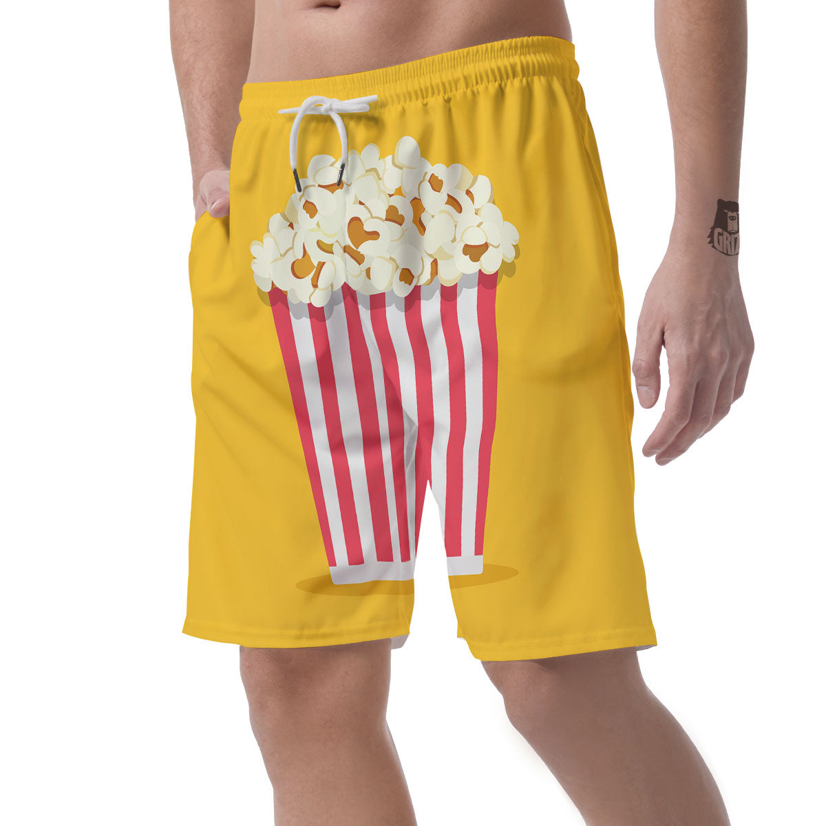 Popcorn Print Men's Shorts-grizzshop