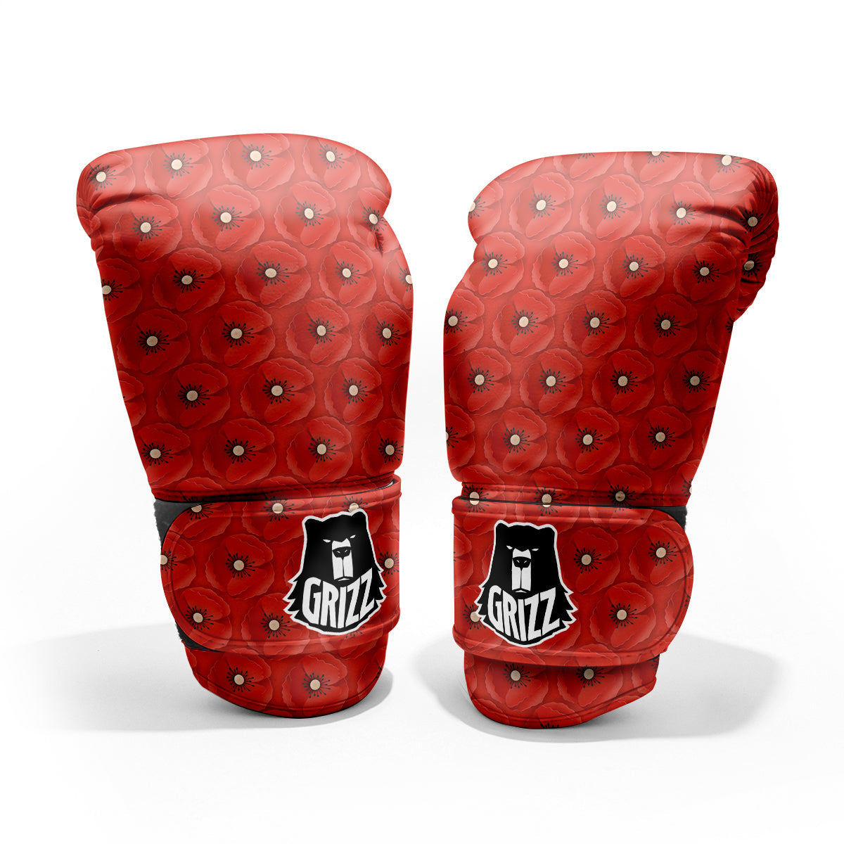 Poppy Armistice Day Print Pattern Pro Boxing Glove