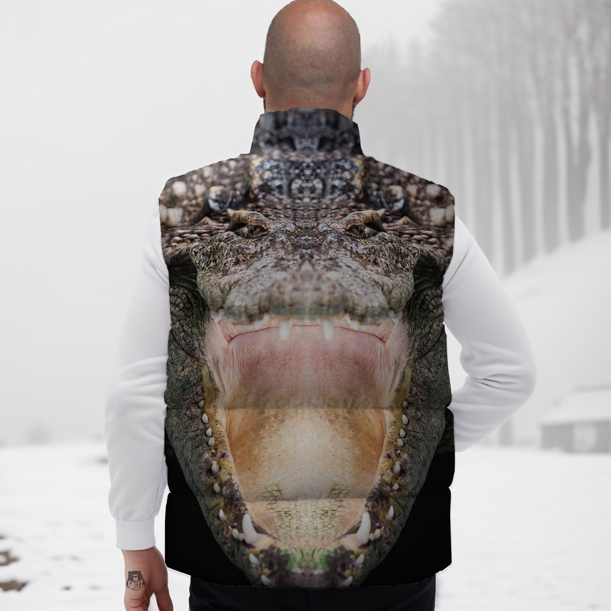 Poppy Floral Red Pattern Print Down Vest
