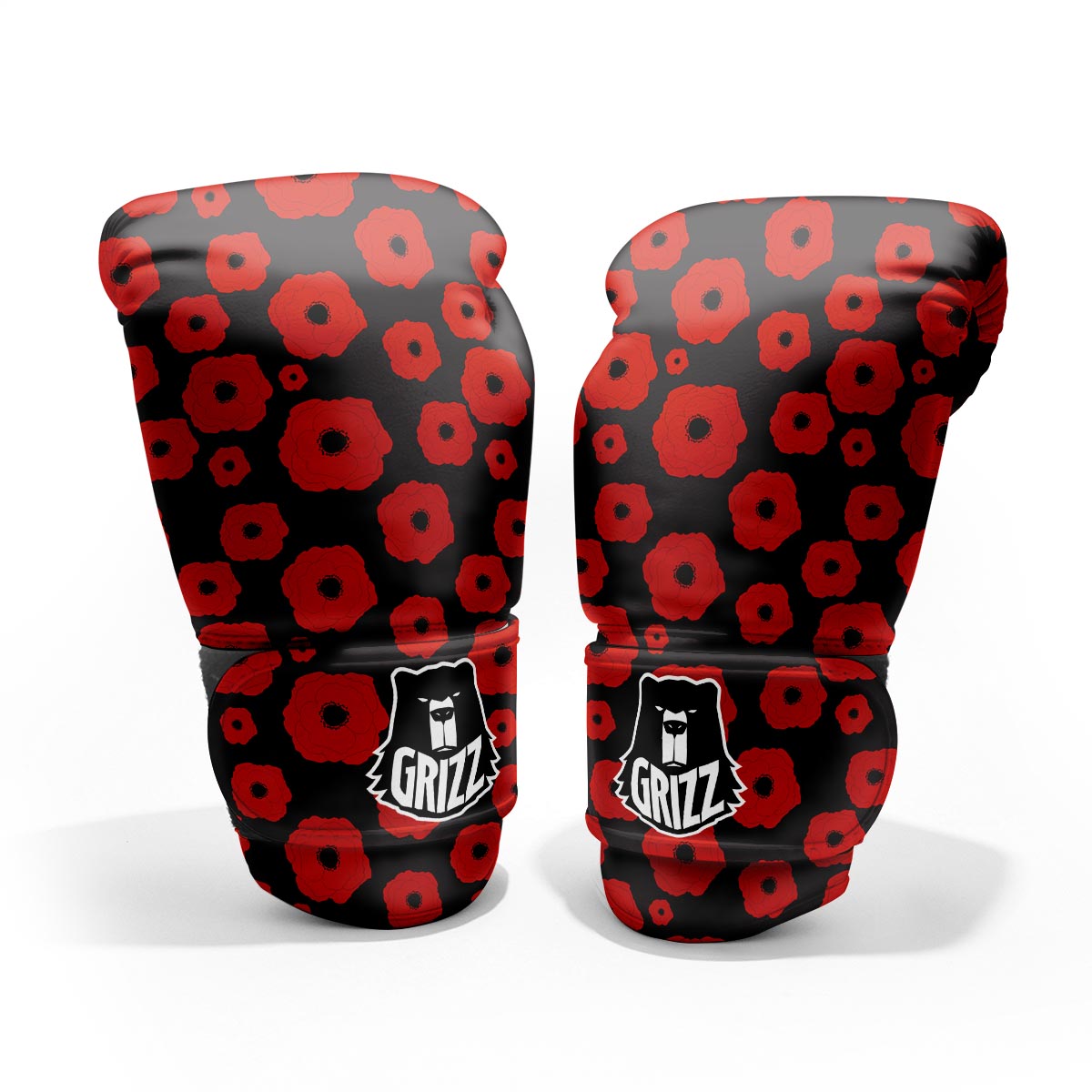 Poppy Red Print Pattern Pro Boxing Glove