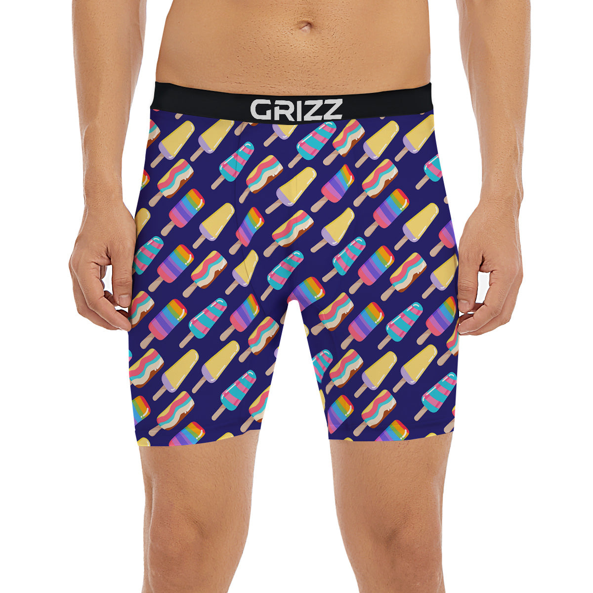 Popsicle Ice Cream Print Pattern Boxer Briefs-grizzshop