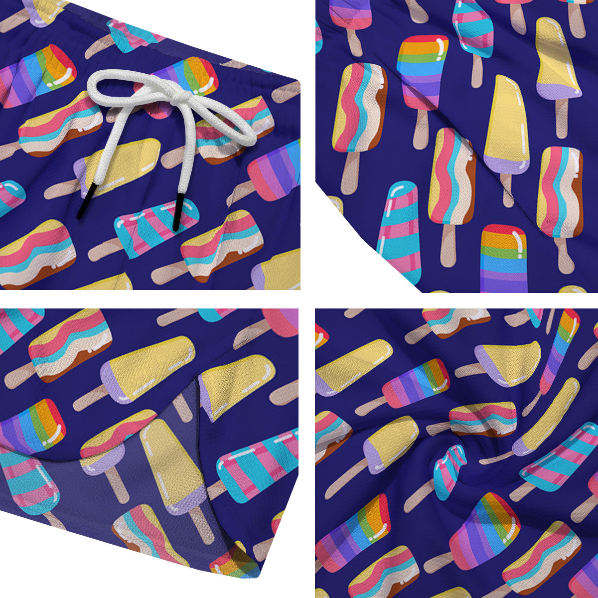 Popsicle Ice Cream Print Pattern Men's Running Shorts-grizzshop