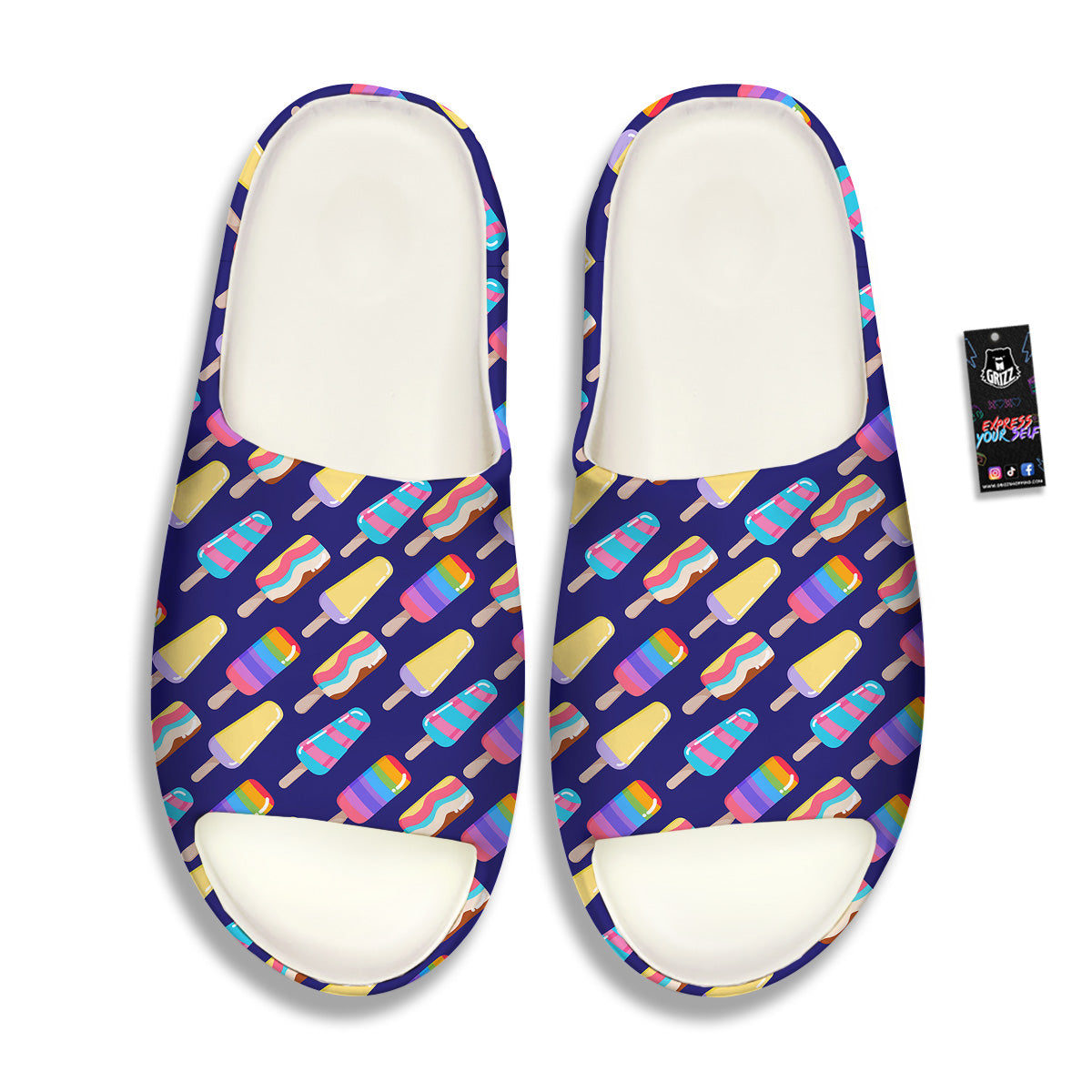 Popsicle Ice Cream Print Pattern Sandals-grizzshop