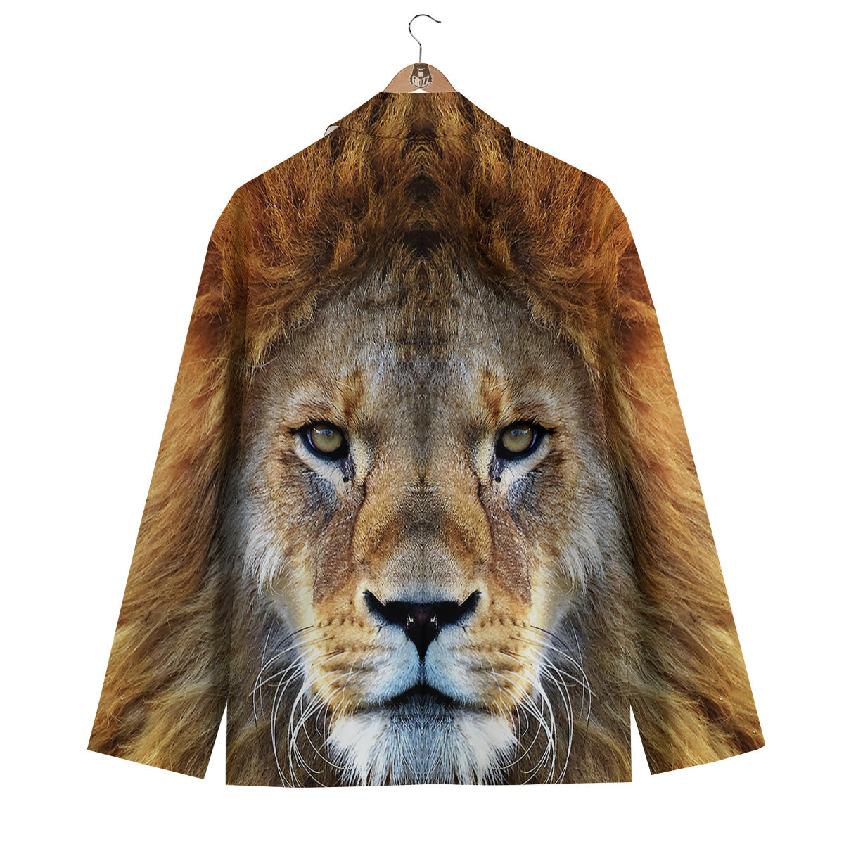 Portrait African Lion Print Men's Blazer-grizzshop