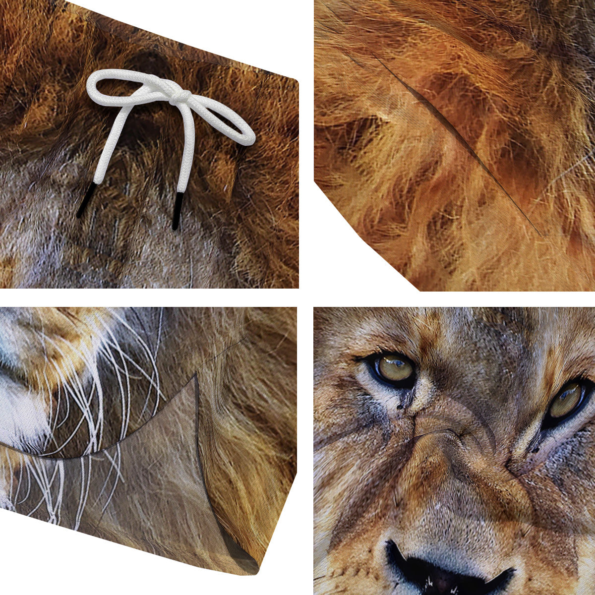 Portrait African Lion Print Men's Running Shorts-grizzshop