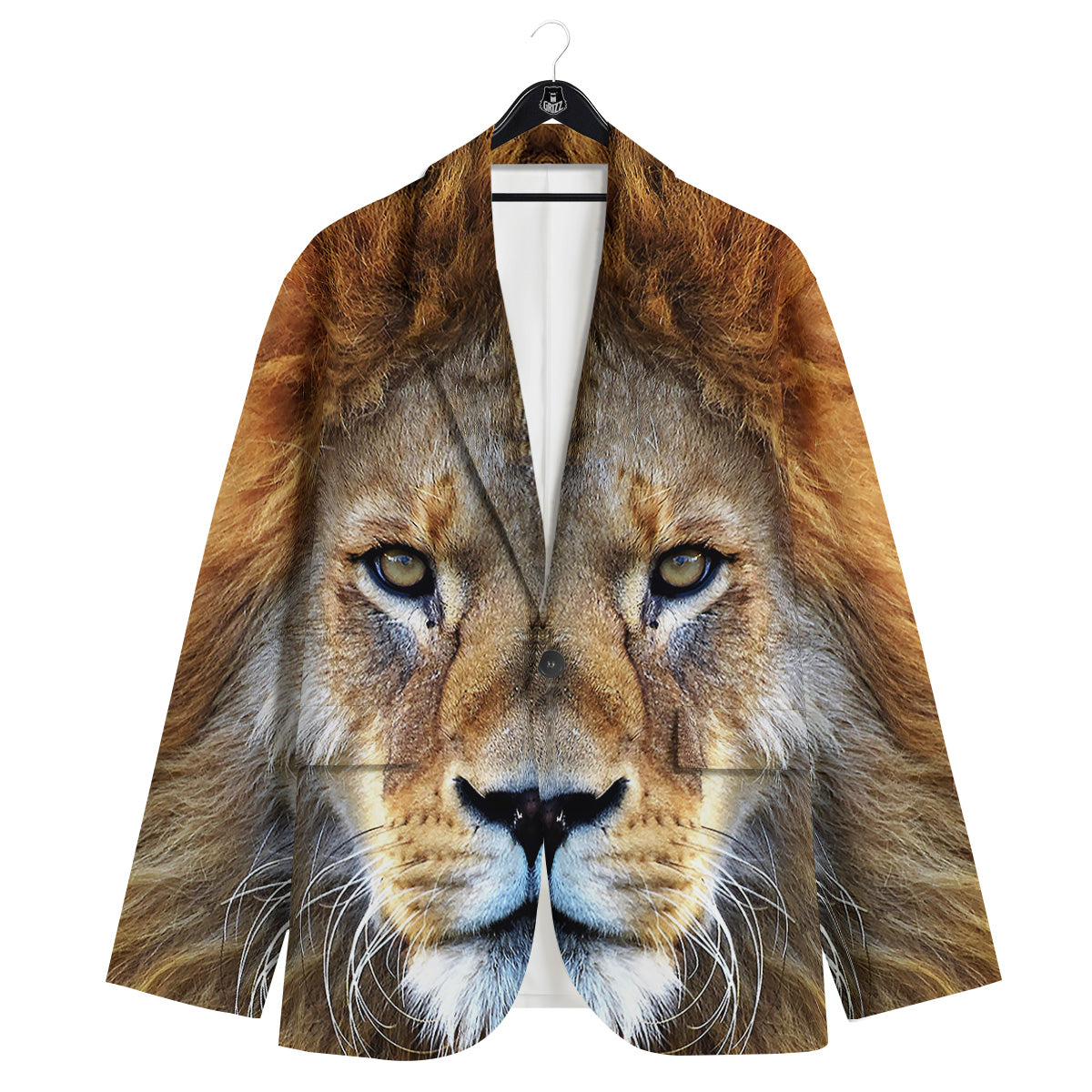 Portrait African Lion Print Men's Sport Coat-grizzshop