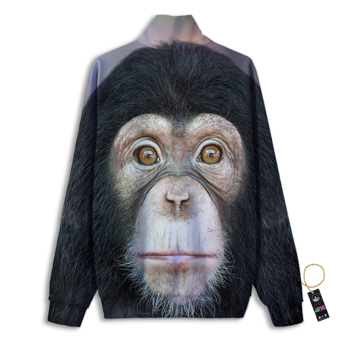 Portrait Chimpanzee Print Track Jacket-grizzshop