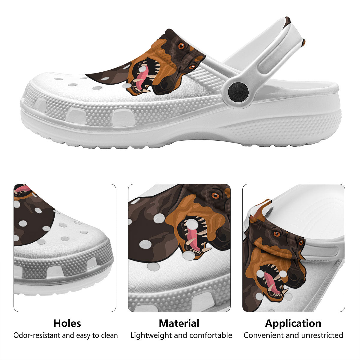 Portrait Dobermann Print Clog-grizzshop