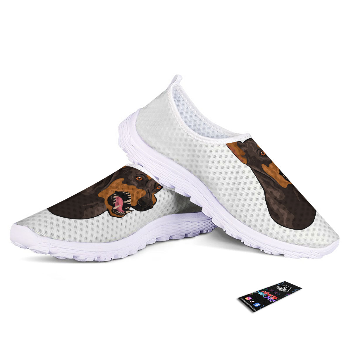 Portrait Dobermann Print Nurse Shoes-grizzshop