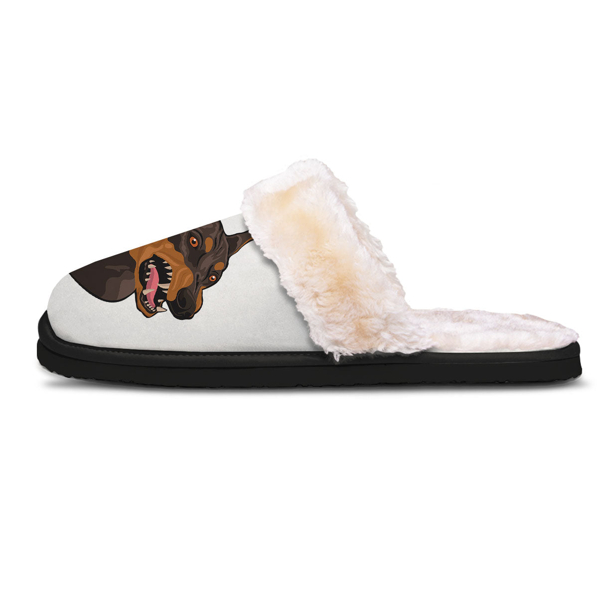 Portrait Dobermann Print Slippers-grizzshop