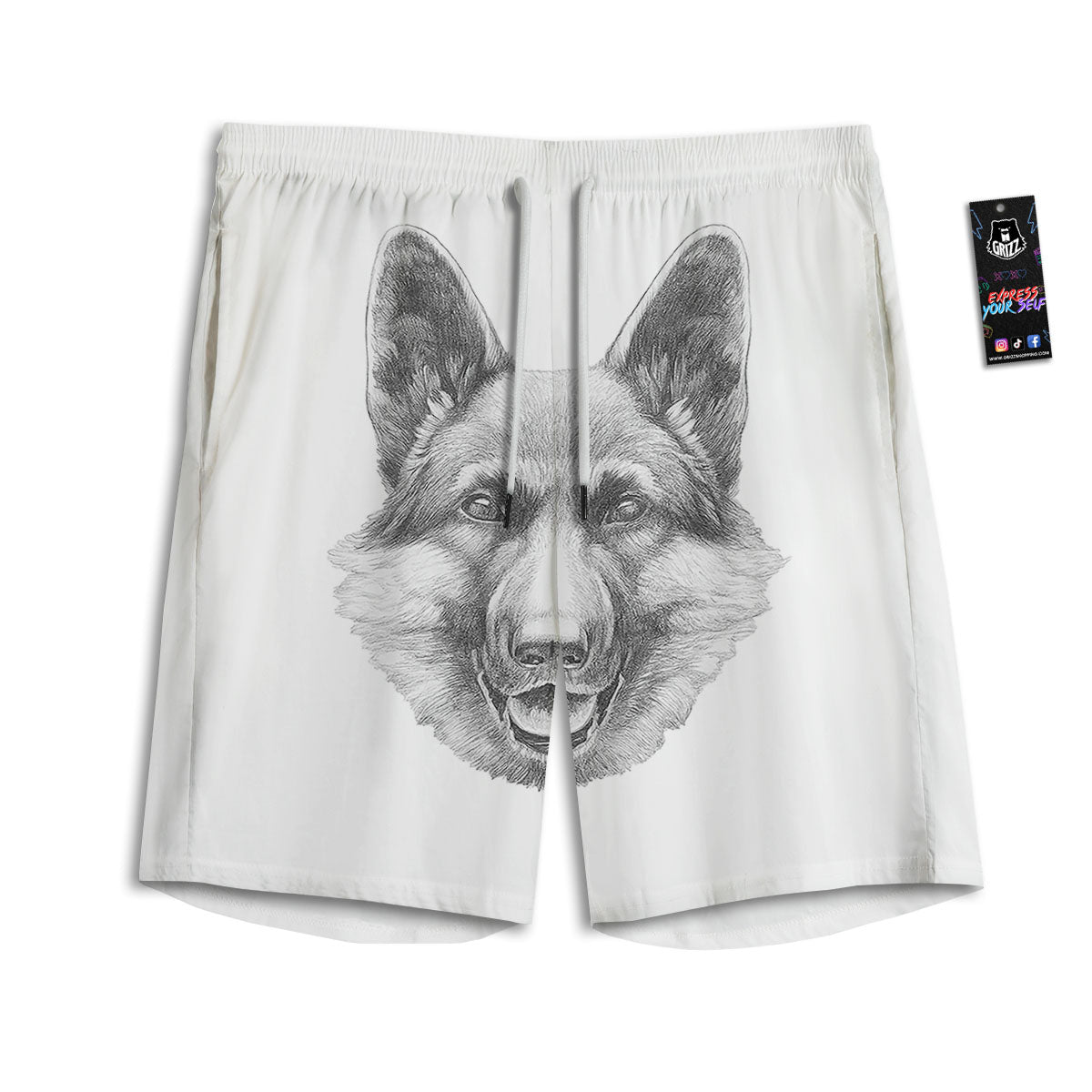 Rainbow Heart Stones LGBT Pride Print Men's Athletic Shorts