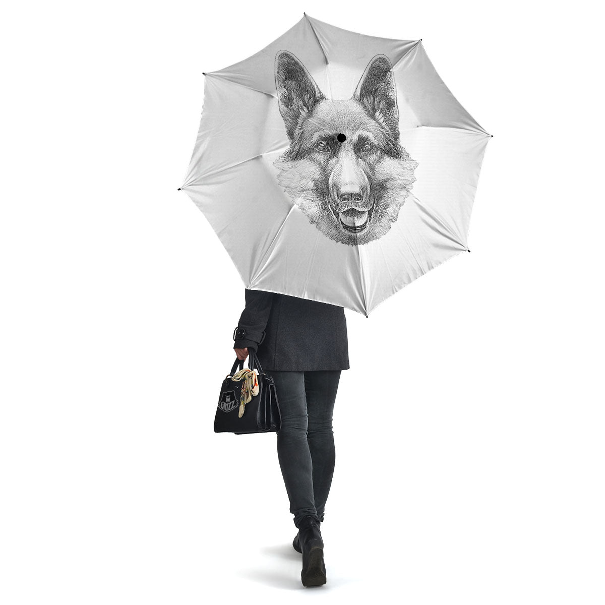 Portrait Dog German Shepherd Print Umbrella-grizzshop