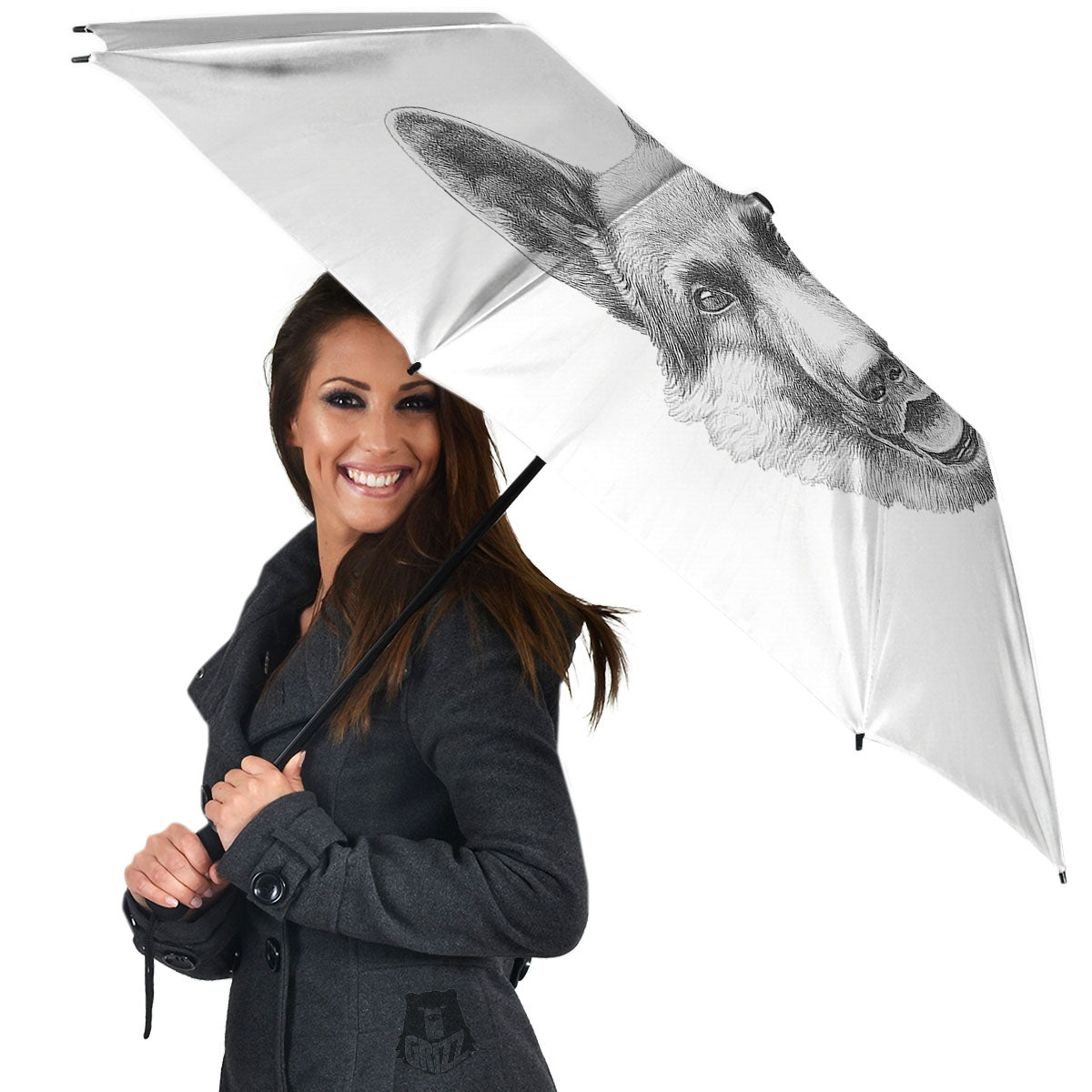 Portrait Dog German Shepherd Print Umbrella-grizzshop