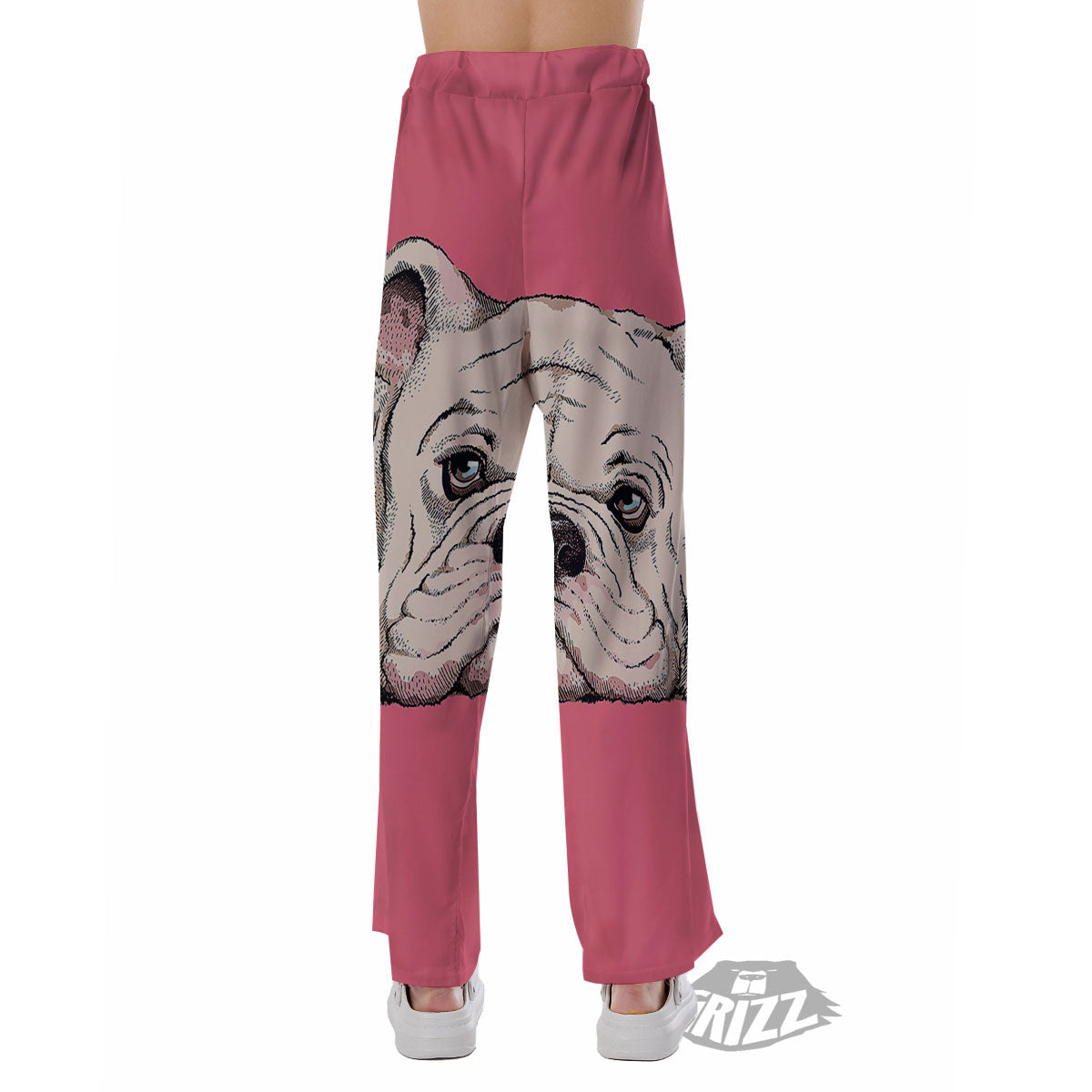 Portrait English Bulldog Print Pajama Pants-grizzshop
